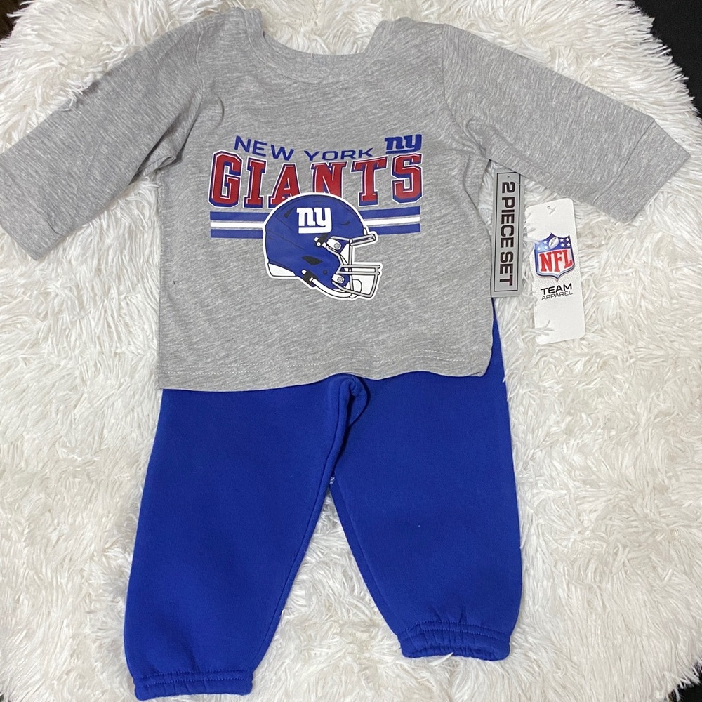 NFL New York Giants Infant Set - Gray and Blue